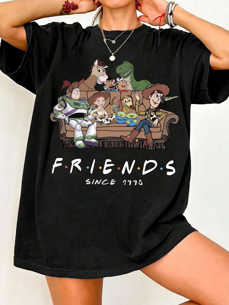 Comfort Colors Retro Toy Story Friends Shirt, Woody and Buzz Top Shirt, Friends Since 1995 Tee, Pixar Movie Nostalgia Apparel Shirt image 6