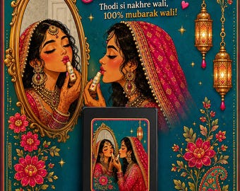 Personalised Compact Mirror Wedding Favours | Mehndi, Hen Party Bridal Shower Gifts