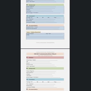 SBAR Nursing Template - Clinical Handoff | Editable Google Docs - Printable PDF
