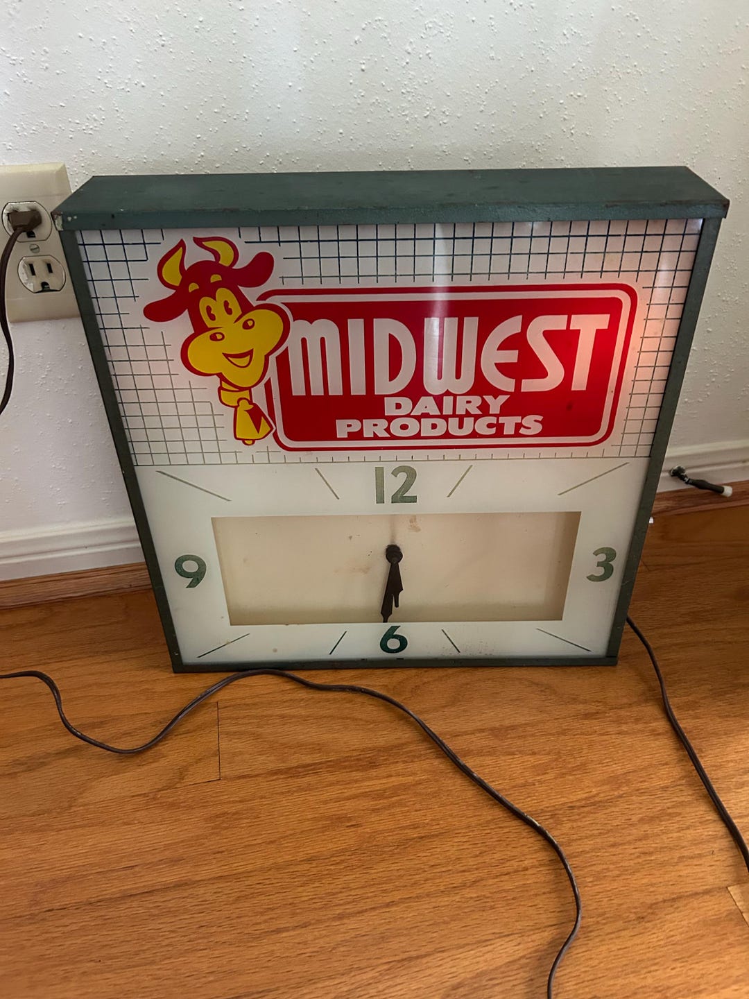 Milk Clock Vintage Midwest Dairy Clock - Etsy
