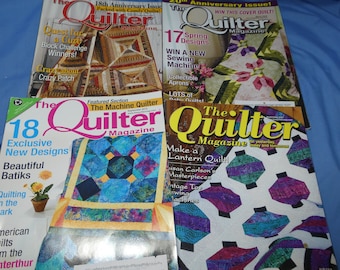 The Quilter Magazine 2001, 2007, 2009, 2010, 4 issues With Patterns