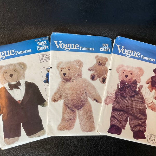 Vogue Bear and Clothes, Wardrobe, 569, 570, 610, 8658, 8659, 9093, 23” Tall