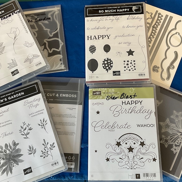 Stampin Up Stamp and Die Sets, Eden’s Garden, Serein Garden, Quite Curvy, So Much Happy