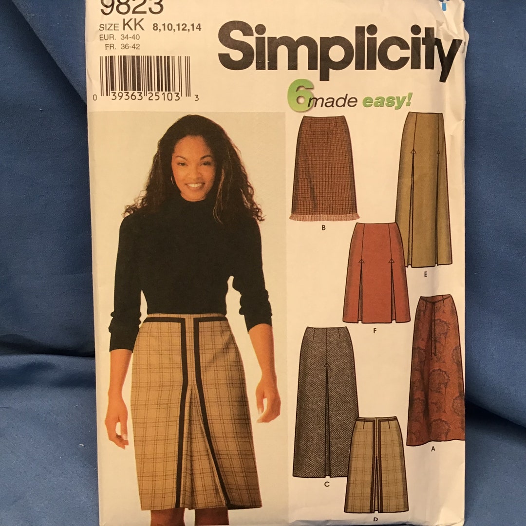Simplicity 9823 Sewing Pattern 6 Skirts Made Easy 8 10 12 - Etsy UK