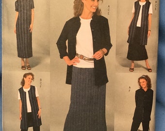 Butterick Sewing Pattern 4142, Lifestyle Wardrobe Easy Dress, Skirt, Pants, Jacket, Vest, 8 - 10 - 12