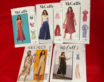 McCalls Womens Sewing Patterns, R11485, R11484, R11490, 8101, 7909, Jumpsuit, Dress, Wide Leg Pant