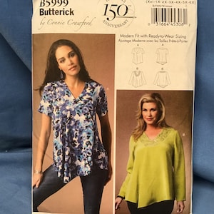 Butterick Sewing Patterns 6466, 6186, 6187, or 5999, Connie Crawford Jacket, Dress, or Shirt Top, Size Xxlg 6X 5999