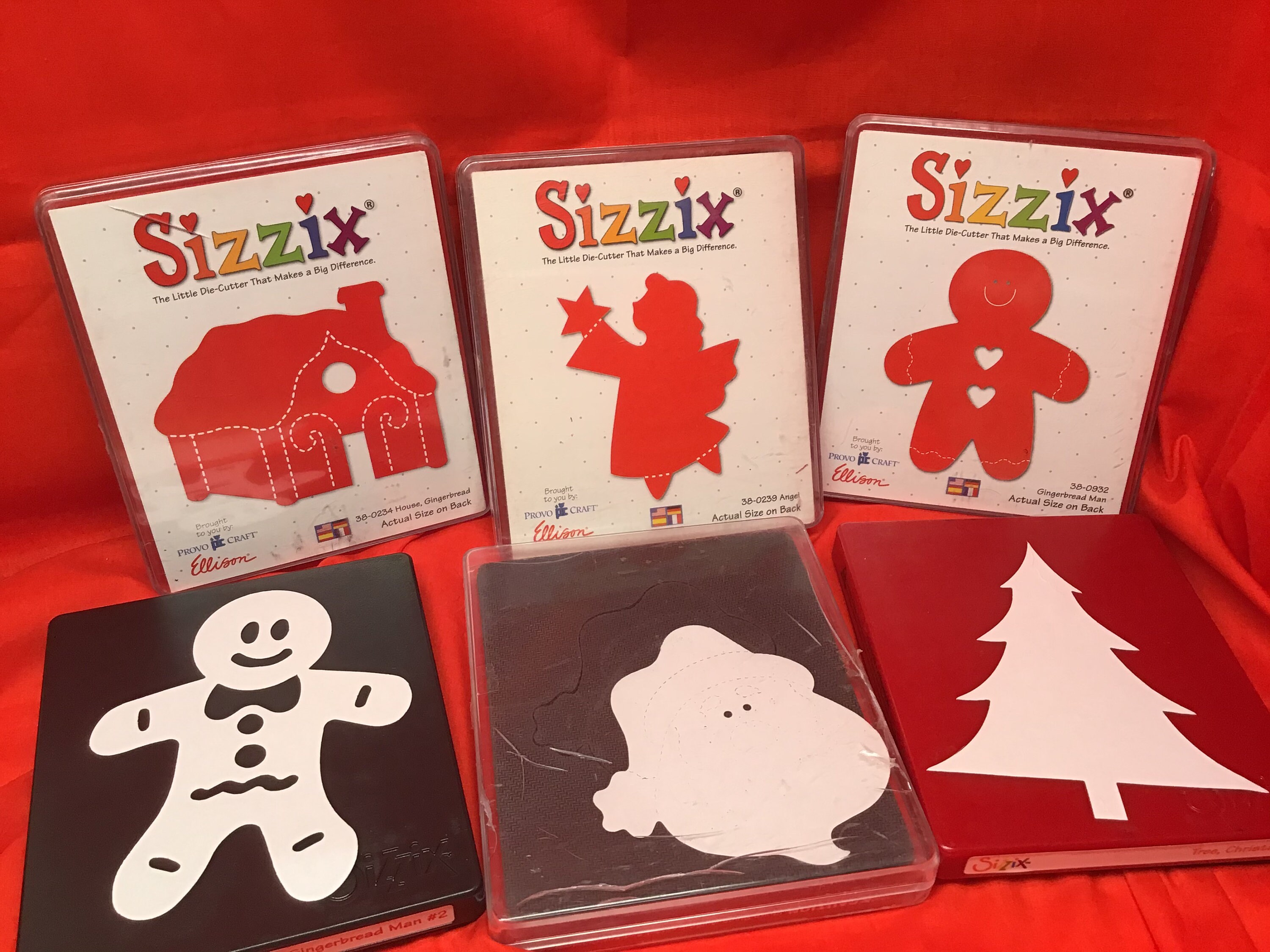 New Sizzix Sidekick Cutting Embossing Machine Starter Kit 2 Sizzlits Dies  Red 