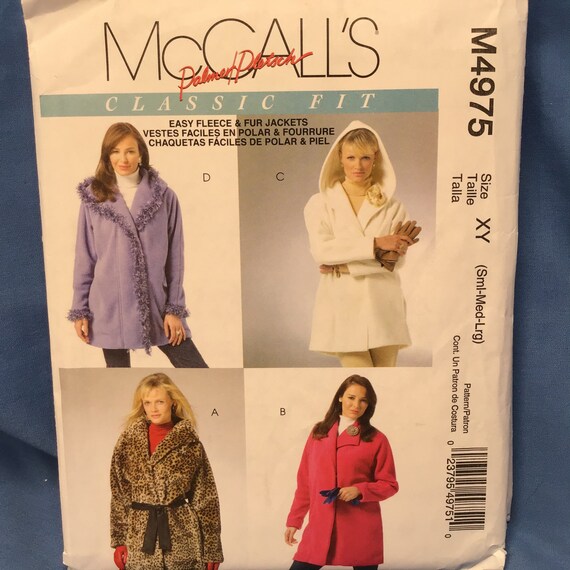 Mccalls 4975 Sewing Pattern, Palmer Pletsch Classic Fit Fleece