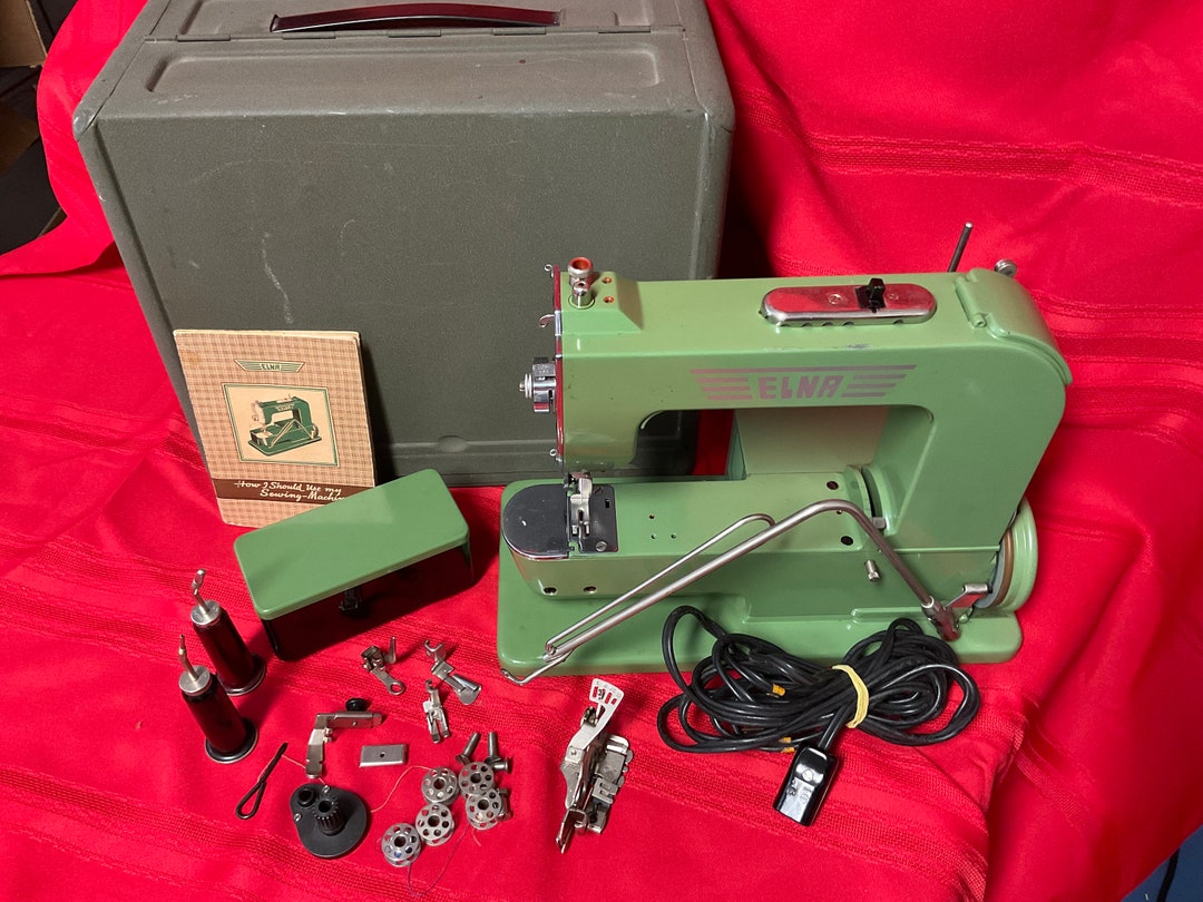 Vintage 1951 Elna 1 Sewing Machine Manual Case Etsy Australia