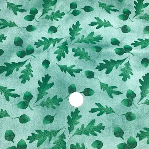 Blank Textiles 1999 Green Oak Leaves, Acorns, Cotton Print, By the Yard, C3