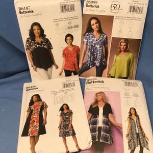Butterick Sewing Patterns 6466, 6186, 6187, or 5999, Connie Crawford Jacket, Dress, or Shirt Top, Size Xxlg 6X image 1