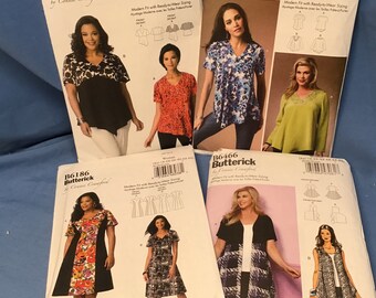 Butterick Sewing Patterns 6466, 6186, 6187, or 5999, Connie Crawford Jacket, Dress, or Shirt Top, Size Xxlg - 6X