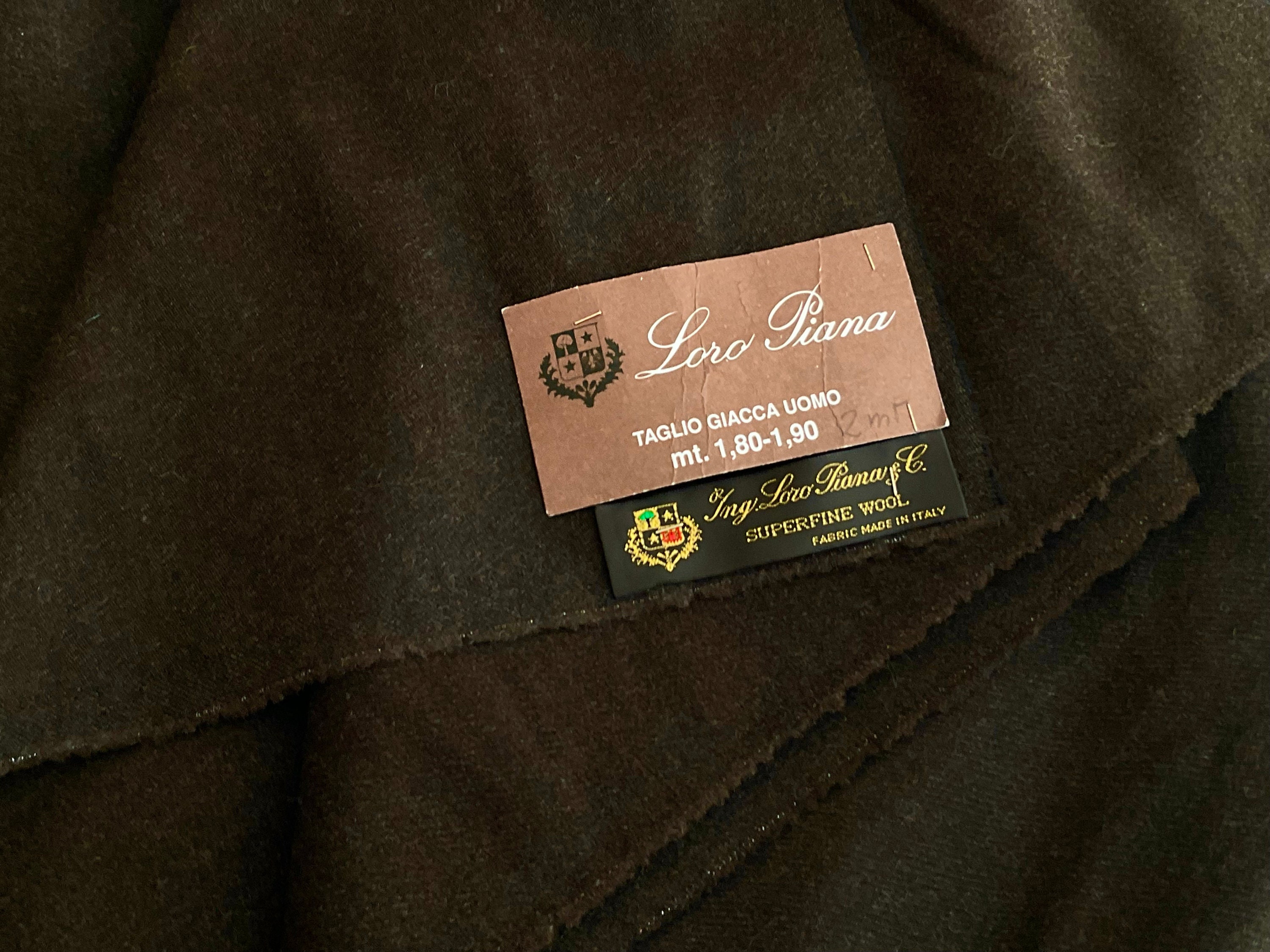 Loro Piana Chocolate Brown Wool Jacket Coat Fabric, Italy, 2 Loro Piana Chocolate Brown Wool Jacket Coat Fabric, Italy, 2