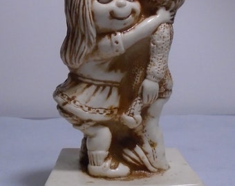 R & W Berries Vintage Figurine 1970's Resin Statue "Loving You Happens To Be What I Do Best" 1971 - 1975