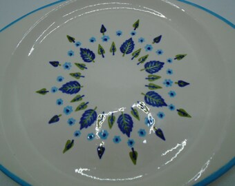 Vintage Oval Dish Small Hand Decorated Made In America, Porcelain / Ceramic Dish, Side Dish / Mid Century Modern Dish