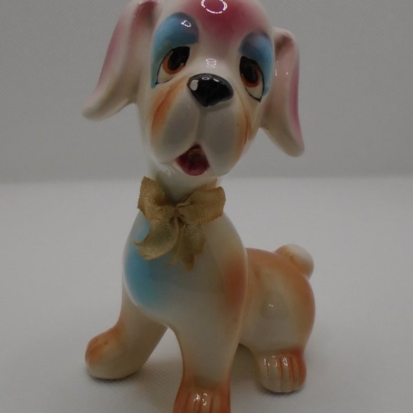 Vintage Ceramic Puppy Dog Tooth Brush Holder Japan Floppy Eared Puppy Single Toothbrush Holder