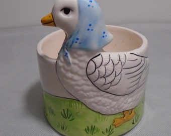 Vintage Mother Goose Planter Ceramic Goose Planter US Leisure #200