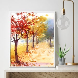 Autumn Art, Autumn Print, Autumn Wall Art, Fall Decor, Season Print, Autumn Painting, Autumn Wall Decor, Fall Print, Autumn Decor