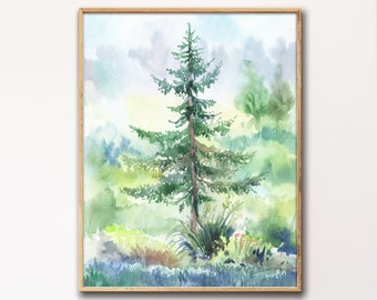 pic Nature Minimalist Watercolor Painting watercolor nature etsy