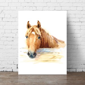 Watercolor Horse, Farm Animals Nursery Wall Art, Watercolor Horse Print, Animal Wall Art, Nursery Wall Art, Nursery Animal Print