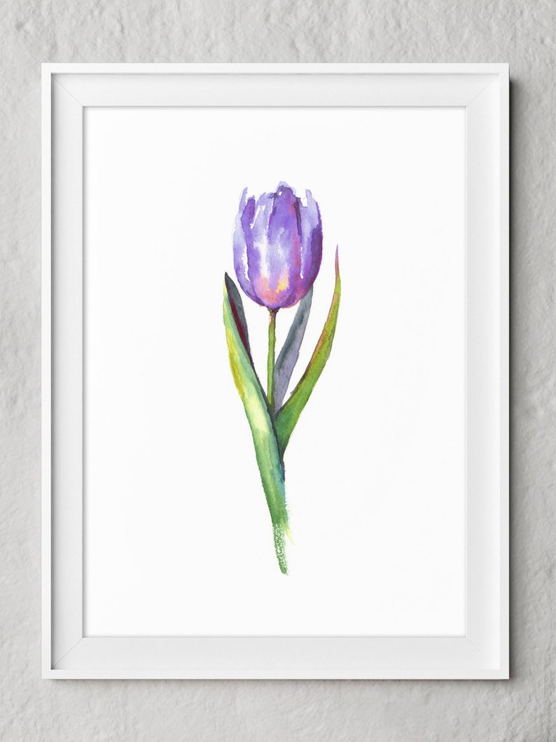 Purple Wall Art Purple Tulips Purple Prints Flowers Wall Etsy