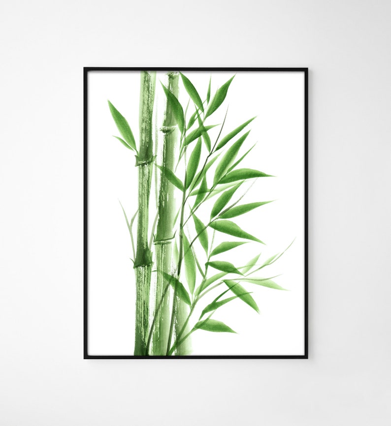 Bamboo Painting Bamboo Wall Art Bamboo Print Bamboo Wall Etsy