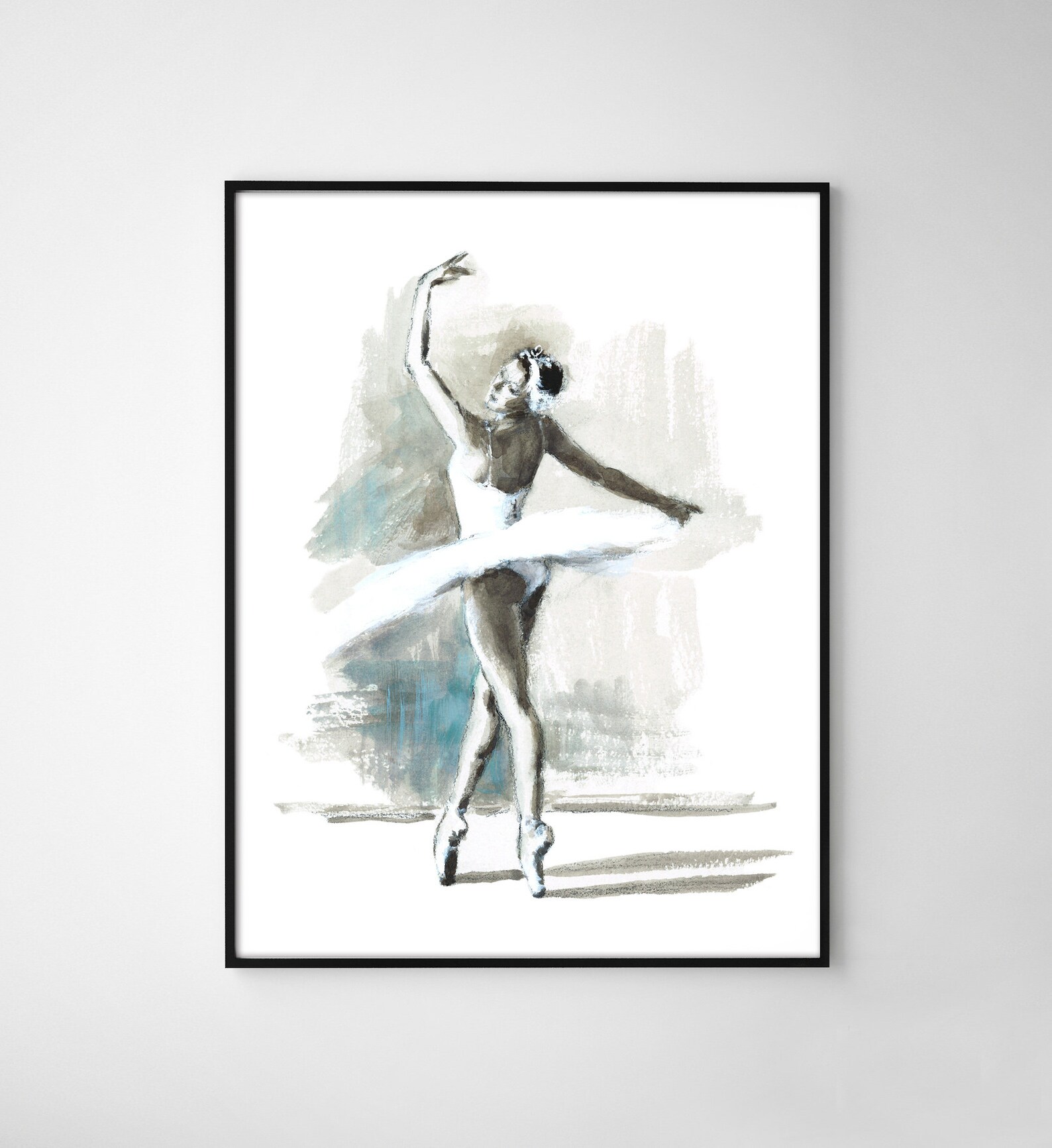 Ballet Watercolor Art Print Ballerina Painting Ballet Wall - Etsy