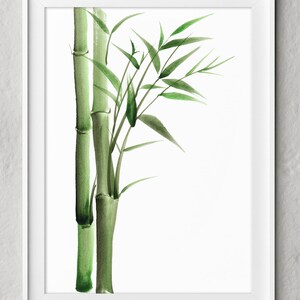 Bamboo Wall Art Print Set of 2, Zen Decor, Zen Wall Art, Botanical ...