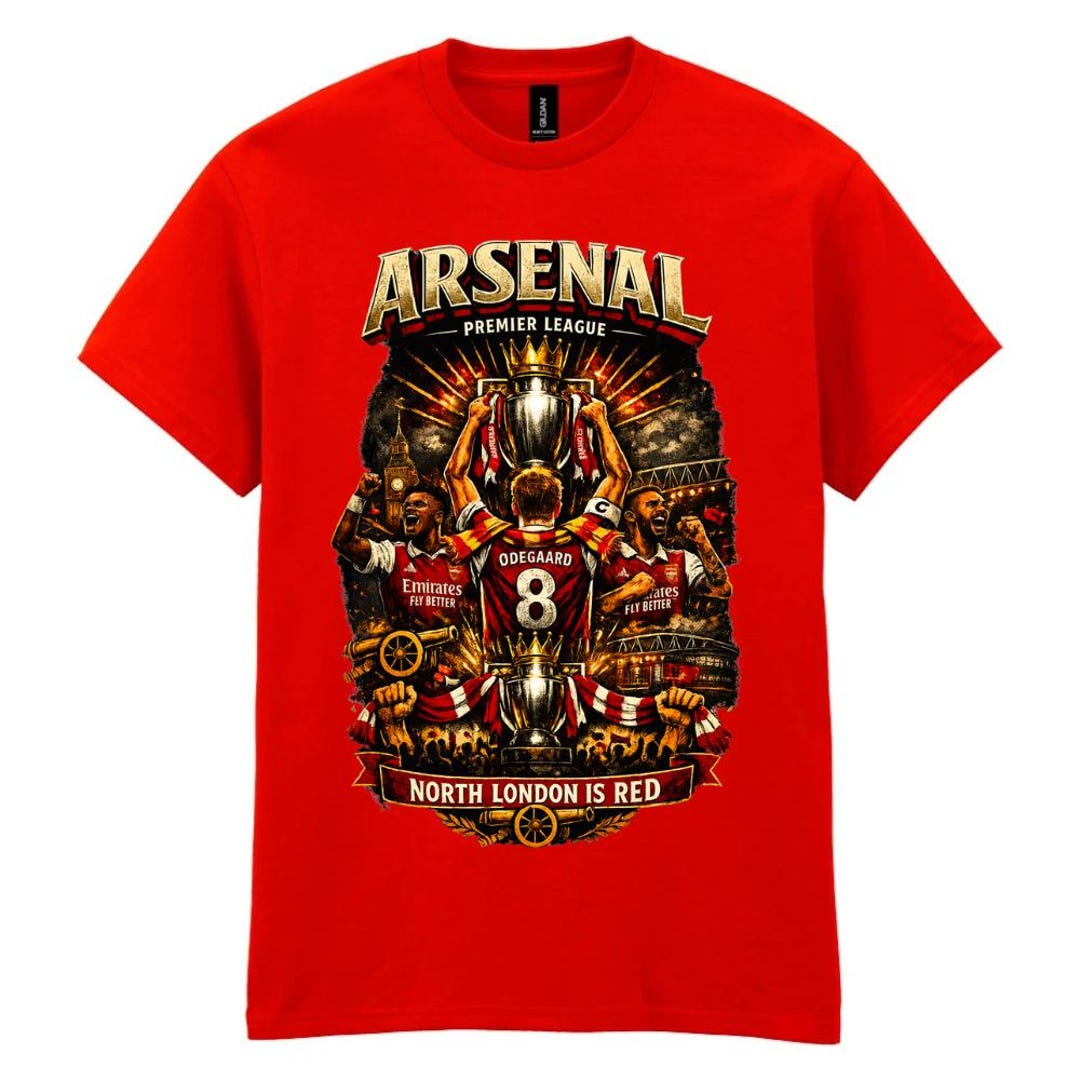 Arsenal Premier League Champions Retro Football Shirt, North London Fan ...