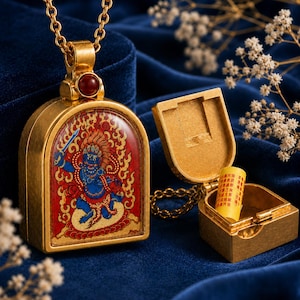Secret Compartment Necklace, Sword Miniature Art Locket, Courage Keepsake Gift