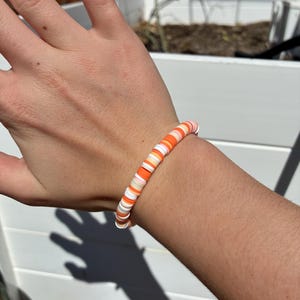 Summer sunset clay beaded bracelet