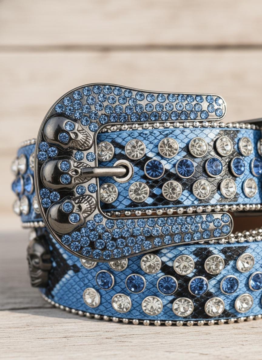 Crystal Skull Belt Buckle - Etsy display picture 3