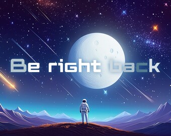 Spacescape - Conjunto de 2 telas animadas e tela estática para Twitch Streaming