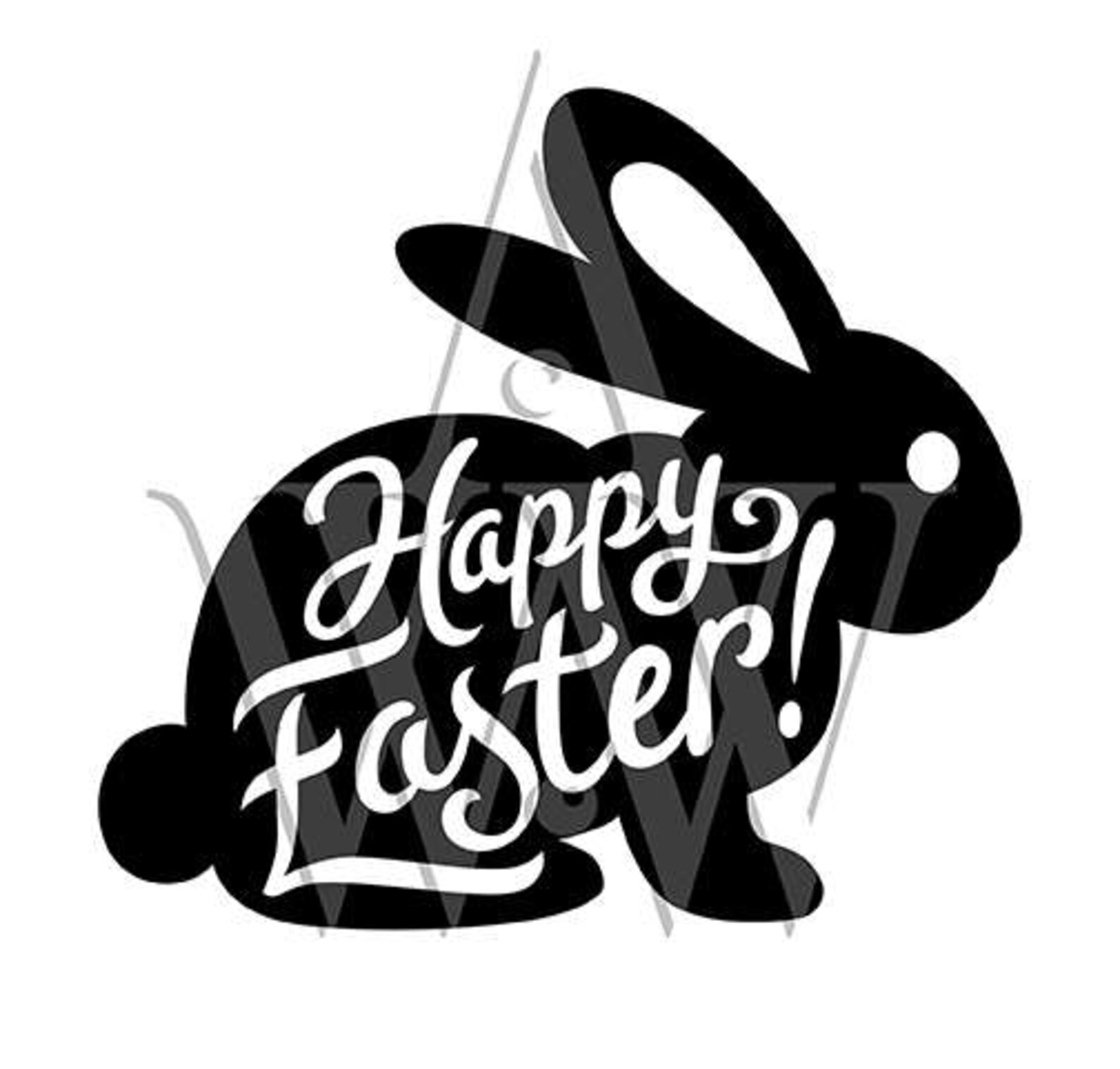 Happy Easter Bunny Svg Png Clipart Cut File Silhouette File Dxf Eps - Etsy