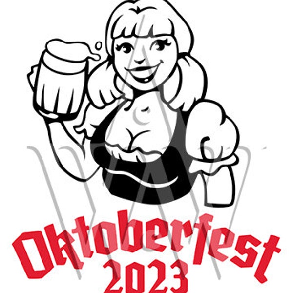 Oktoberfest 2023 Svg Cutting File Silhouette File Dxf Clip Art Png Scrapbooking Eps Beer Mug