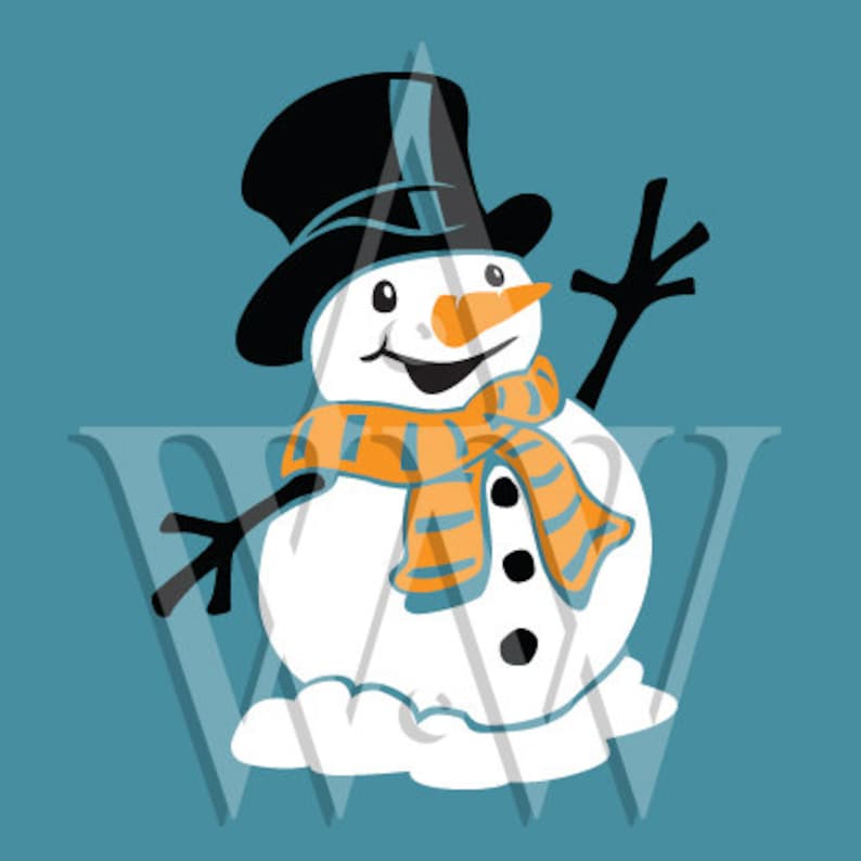Download Top Hat Snowman Svg Christmas Cut File Dxf Clip Art Png | Etsy