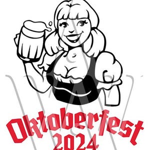 Oktoberfest 2024 Svg snijden bestand silhouet bestand Dxf Clip Art Png Scrapbooking Eps bierpul