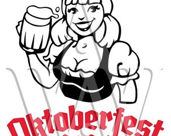 Archivo de corte Svg Oktoberfest 2024 Archivo de silueta Dxf Clip Art Png Scrapbooking Eps Jarra de cerveza