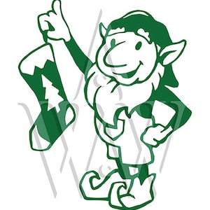 Stocking Elf Svg Christmas Cutting File Dxf Clip Art Png Silhouette Eps Cricut