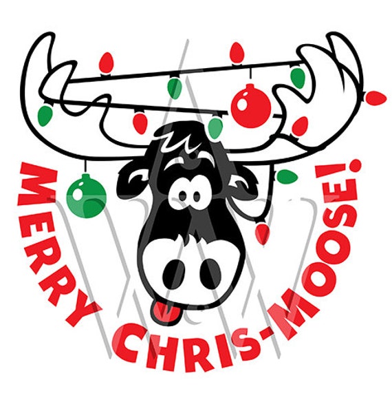 Download Merry Chris-Moose Svg Christmas Lights Png Cutting File ...