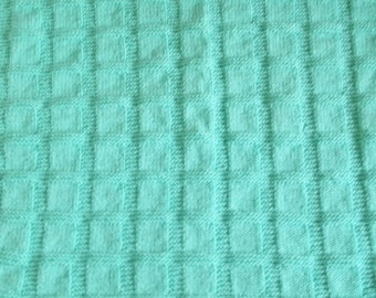 Knitted Aqua Baby Afghan