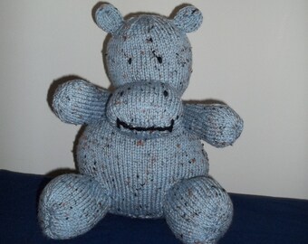 Knitted Blue Hippo