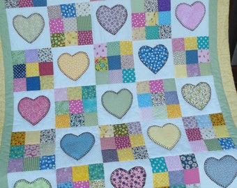 Appliqued Hearts/9 patch