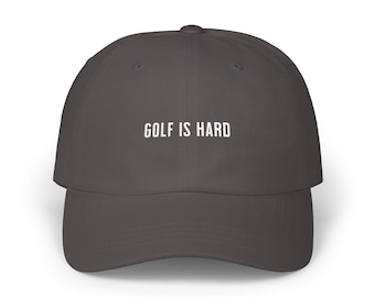 Gorra "Golf is Hard" / Gorra minimalista para papá, regalo para amantes del golf