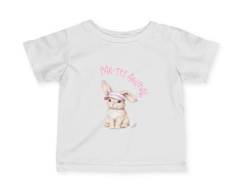Camiseta de bebé con diseño de conejito de golf / Camiseta de golfista con diseño de conejito en acuarela