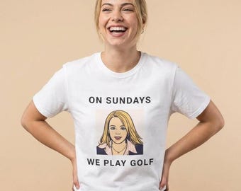 Camiseta "Los domingos jugamos al golf" / Camiseta con meme divertido de golf