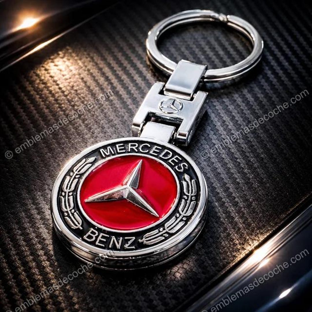 Mercedes Keychain – Mercedes Benz Keyring Red Emblem – AMG Style Car ...