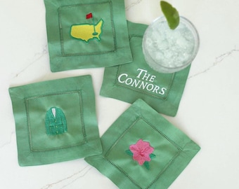 Personalized Golf Themed Cocktail Napkins