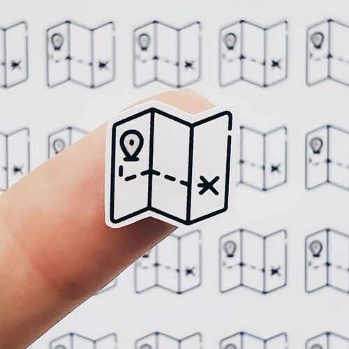 Planner Sticker Road Map - Etsy